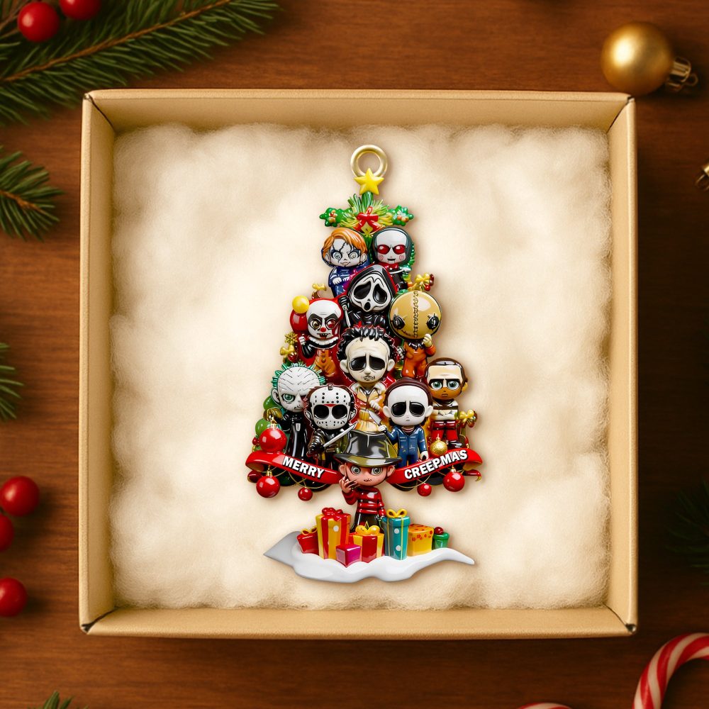 Horror Christmas Tree Ornament, Personalized Gifts For Horror Fans 02Qhdt071025 - Image 2