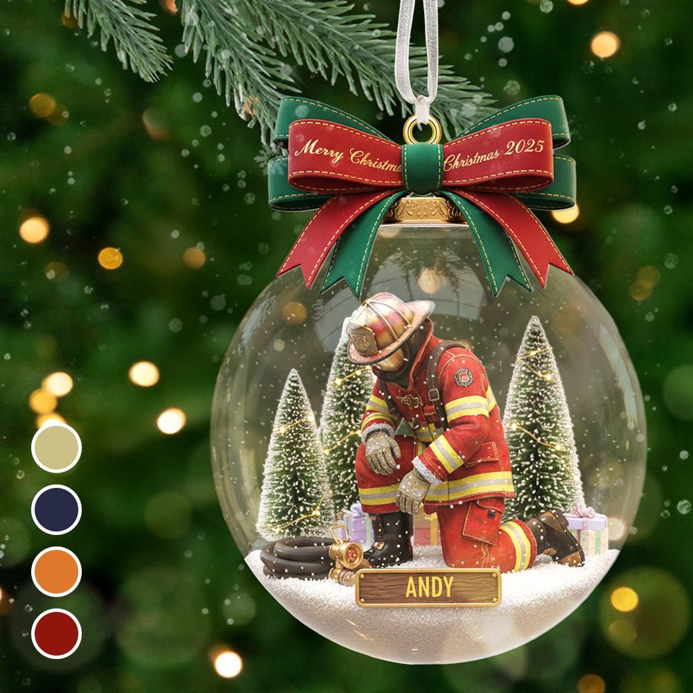 Personalized Gifts For Firefighter Christmas Ornament 01Pgmg081025 - Image 3