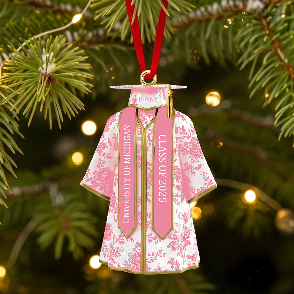 Personalized Gifts For Graduate Christmas Toile De Jouy Ornament 01Pgtn050925 Graduation Gifts - Image 2