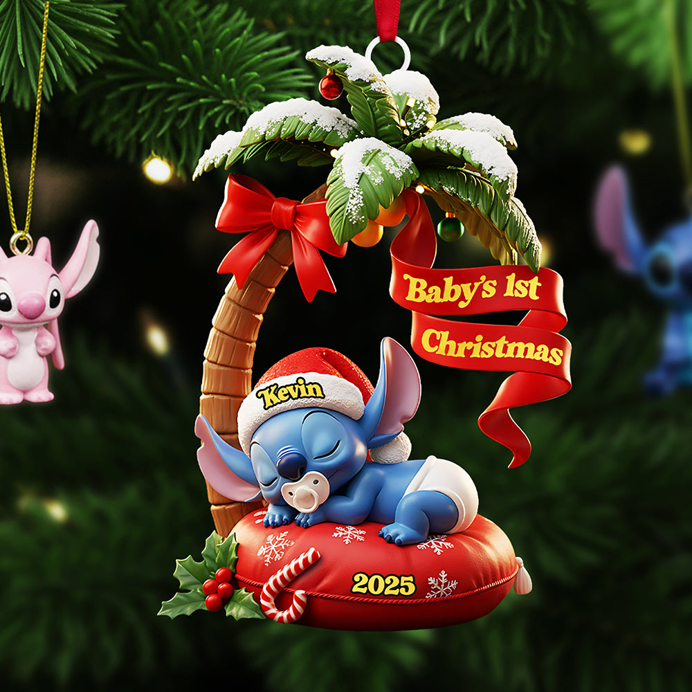 Personalized Gifts For Christmas, New Born Baby Acrylic Ornament 03Kita300925 - Image 2