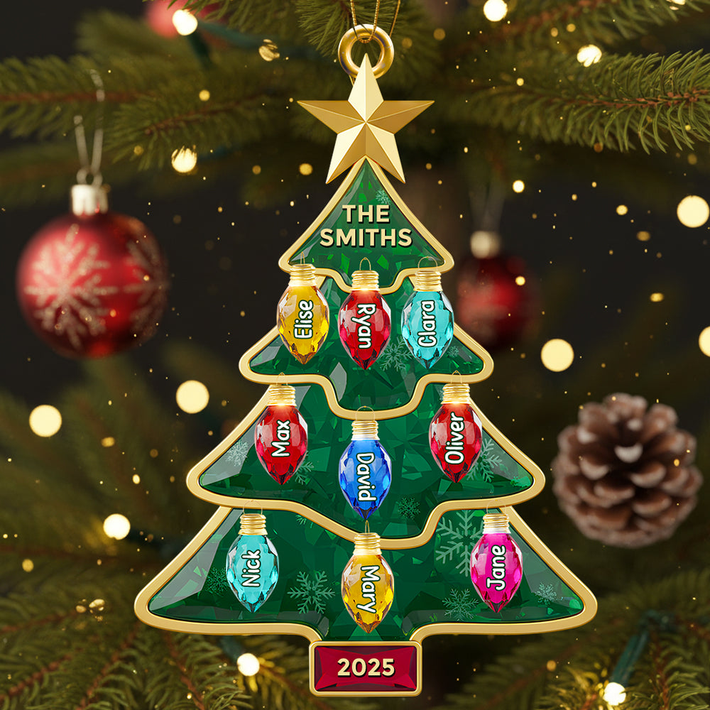 Family Light-Up Christmas Tree Ornament Personalized Gifts For Family 01Nadt161025 - Image 2
