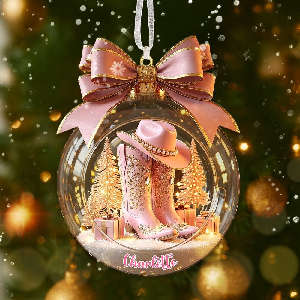 Cowgirl Custom Shape Acrylic Ornament - Personalized Gifts For Cowgirl Christmas Ornament 03Pgmg091025 - Image 2