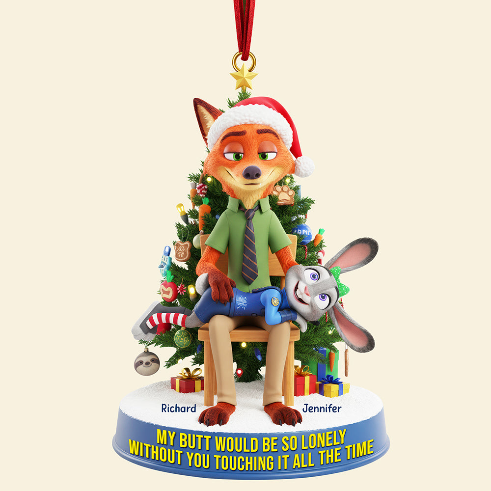 Cheeky Couple Ornament - Personalized Gifts For Couple 02Naqn170925 - Image 2