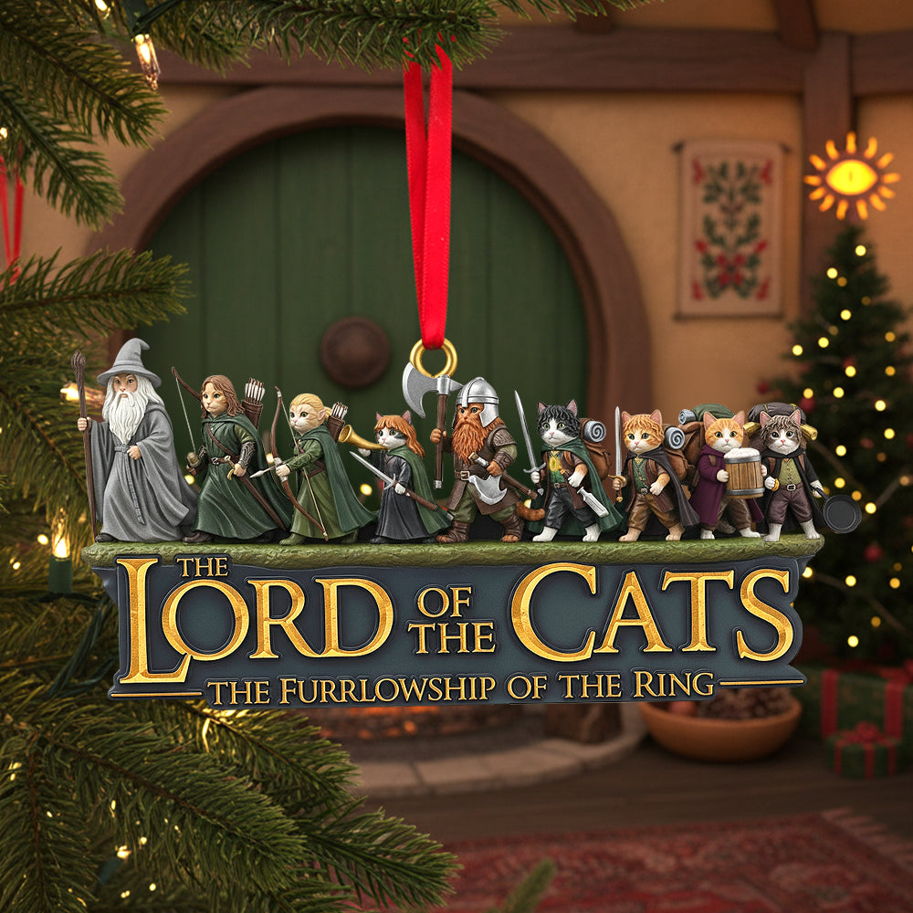 Fantasy Cat Gang Christmas Ornament, Personalized Gifts For Cat Lovers 04Qhtn050925