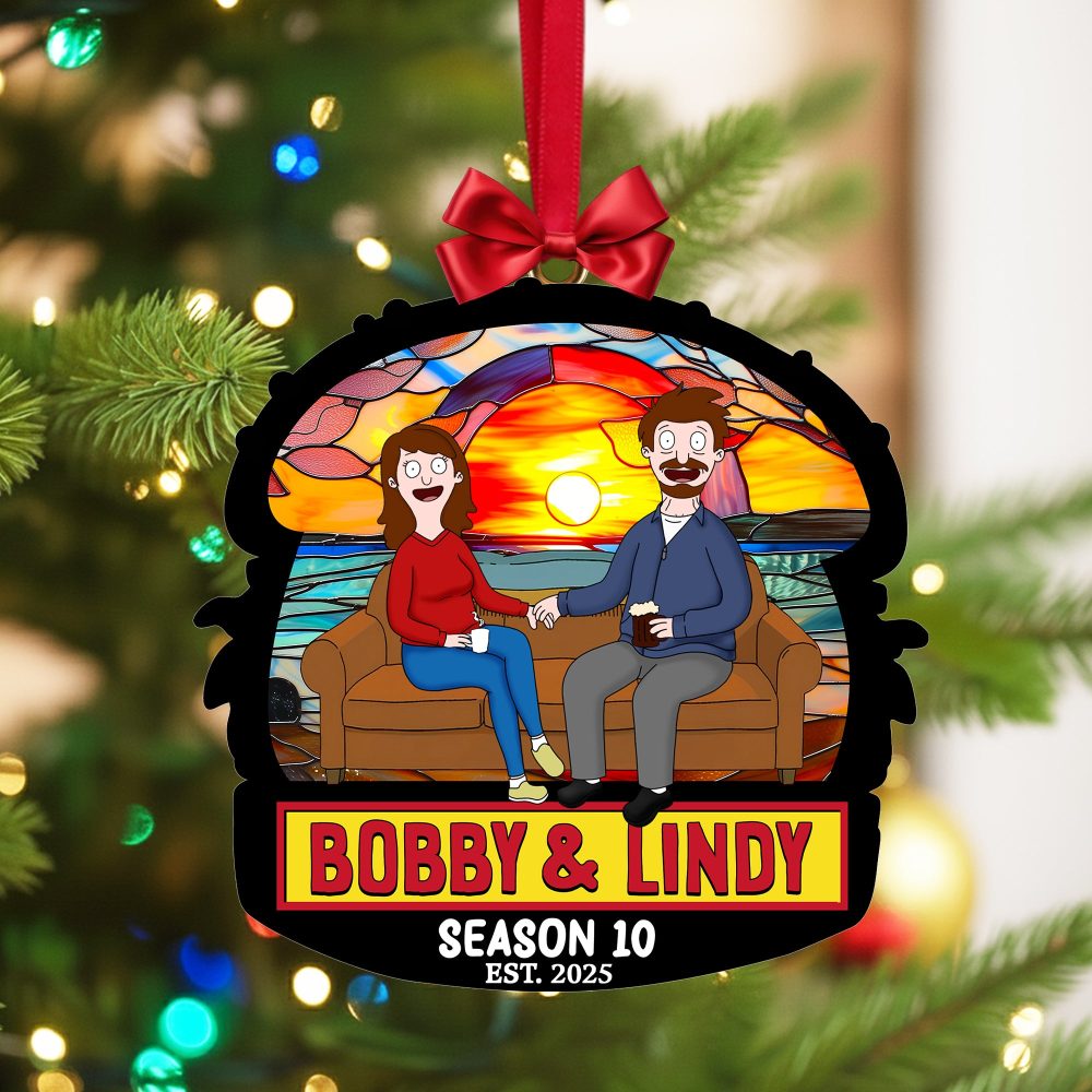 Quirky Cartoon Couple Ornament - Personalized Gifts For Couples 02Ohlu091025Pa