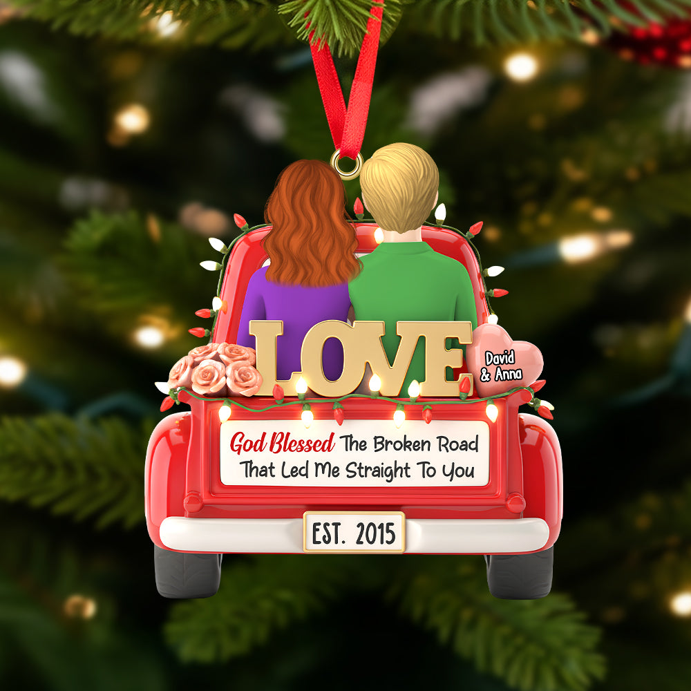 Personalized Gifts For Couple Christmas Ornament 04Natn171025 - Image 2