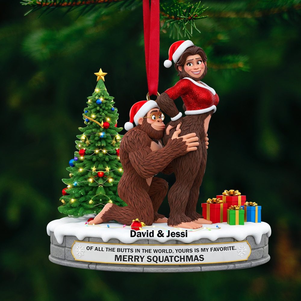Playful Giant Forest Couple Ornament - Personalized Christmas Gift For Couples 01Ohlu160925 - Image 4