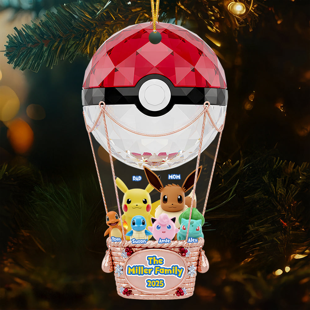 Family Hot Air Balloon Christmas Ornament Personalized Gifts For Family 02Nadt270925 - Image 2