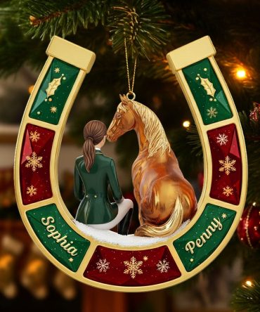 Cherish The Bond - Horse-Loving Girl Ornament - Personalized Gift For Horse Lovers
