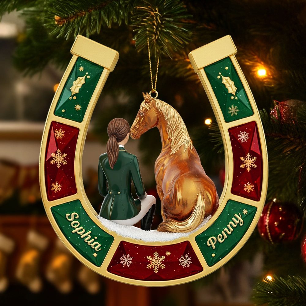 Cherish The Bond - Horse-Loving Girl Ornament - Personalized Gift For Horse Lovers