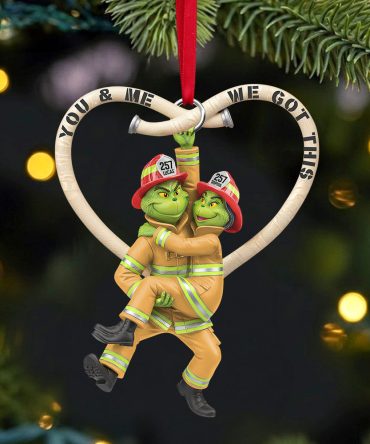 You & Me, We Got This - Playful Firefighter Couple Hanging Ornament
