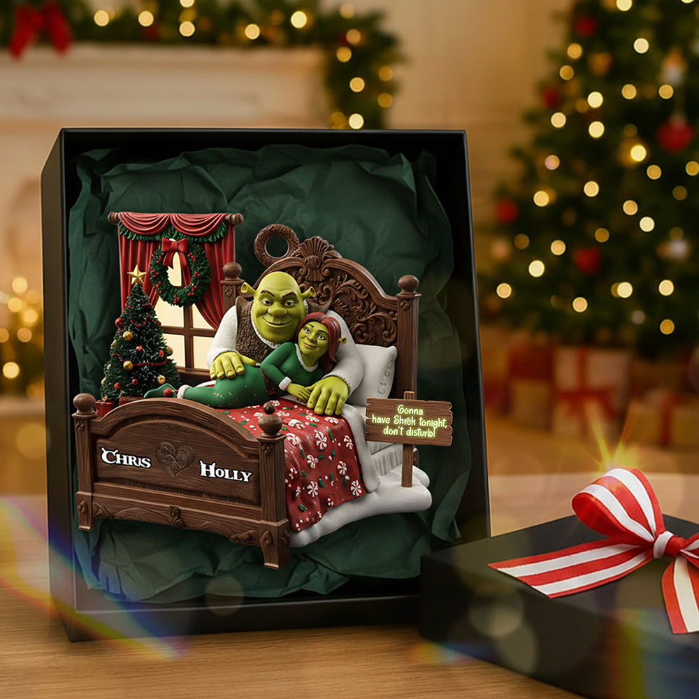 Naughty Couple Christmas Acrylic Ornament - Personalized Gift For Couples - Image 3