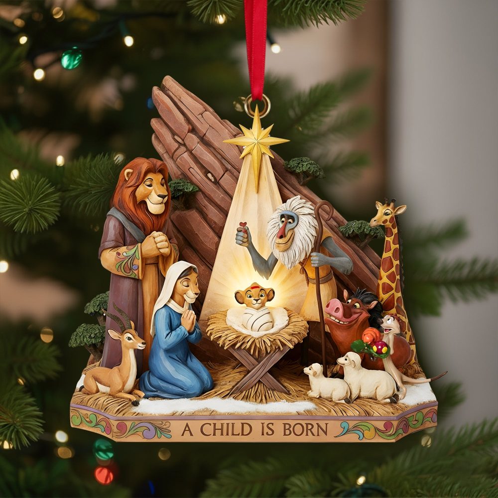 A Child Is Born - Born Of A Pride Nativity Christmas Ornament - Custom Gift For Movie Fans