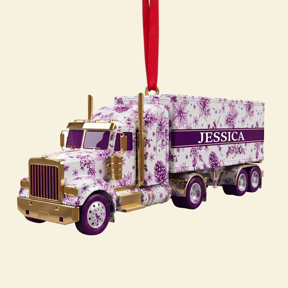 Celebrate The Journey: Elegant Semi Truck Ornament - Personalized Gifts For Truckers - Image 5