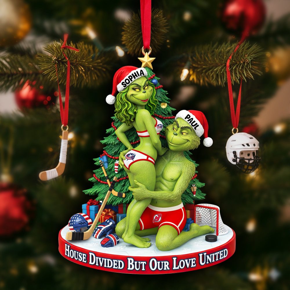 House Divided But Our Love United - Personalized Christmas Ornament For Couples - Image 2