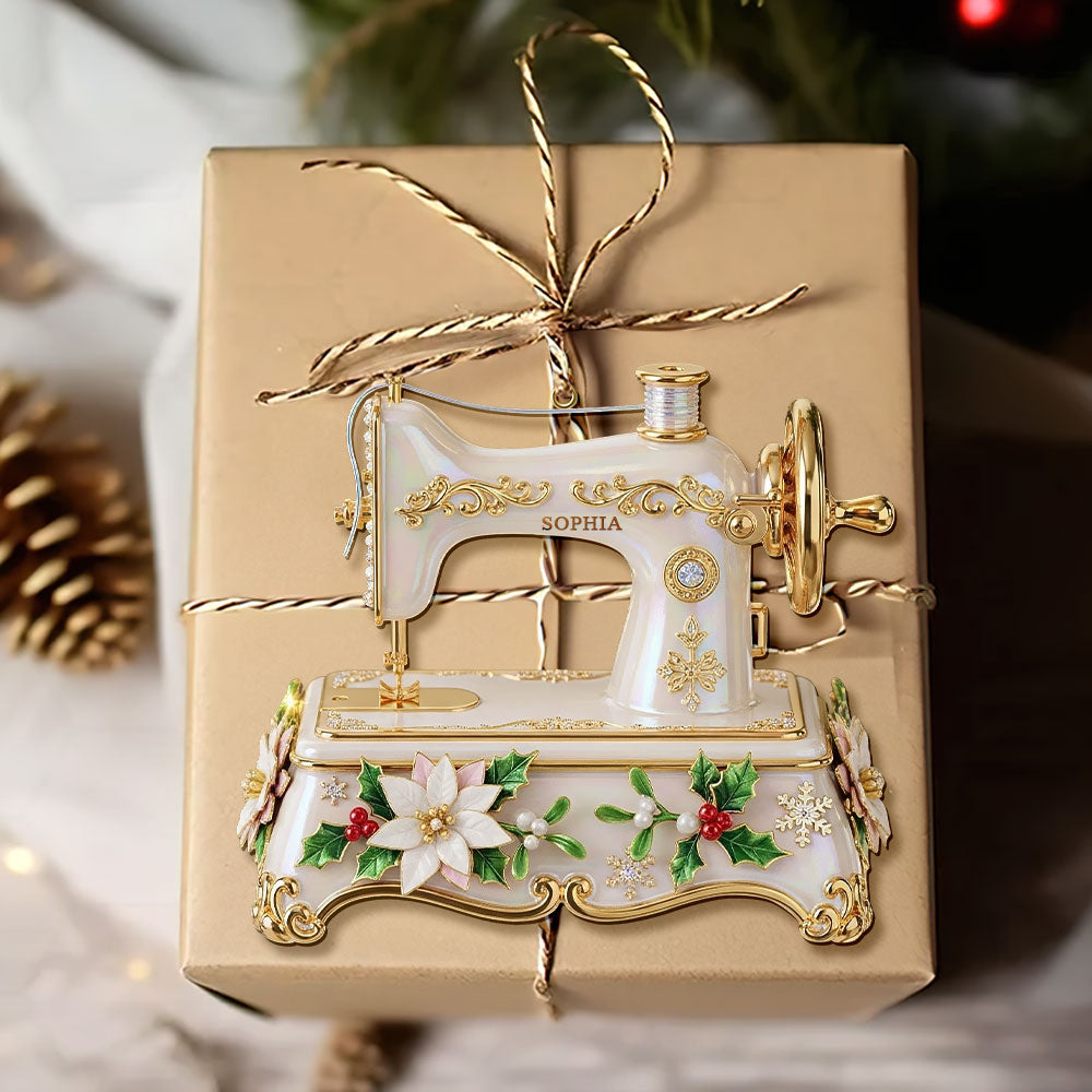 Sewing Is Love Made Visible - Personalized Sewing Machine Ornament - Custom Gift For Sewing Lovers - Image 2