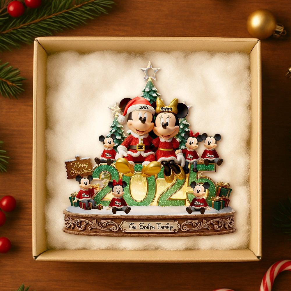 Celebrate Togetherness: Merry Family Glow Christmas Ornament - Personalized Gift For Families - Image 2
