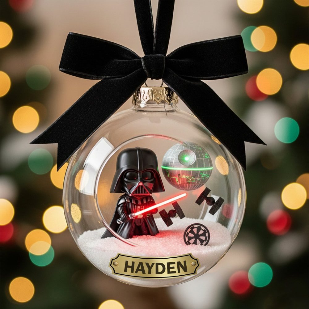 “For The Cosmic Lovers – A Magical Touch For Your Tree” - Fantasy Fans Christmas Ornament, Personalized Gift For Star Wars Enthusiasts - Image 4