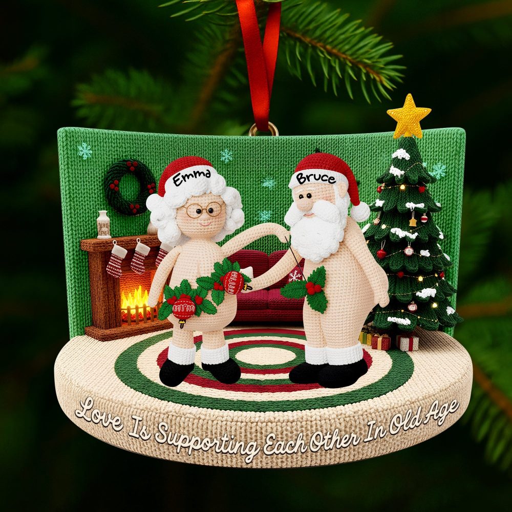 It'S You And Me Babe - Funny Crochet Old Couple Ornament - Personalized Gifts For Couples - Image 2