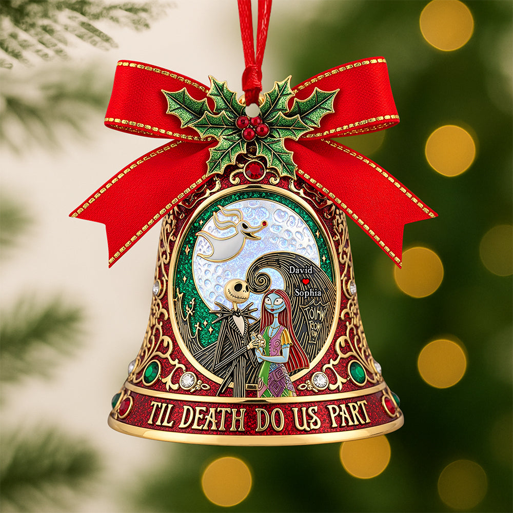 “Til Death Do Us Part” - Gothic Love Christmas Ornament - Custom Personalized Gift For Couples - Image 3