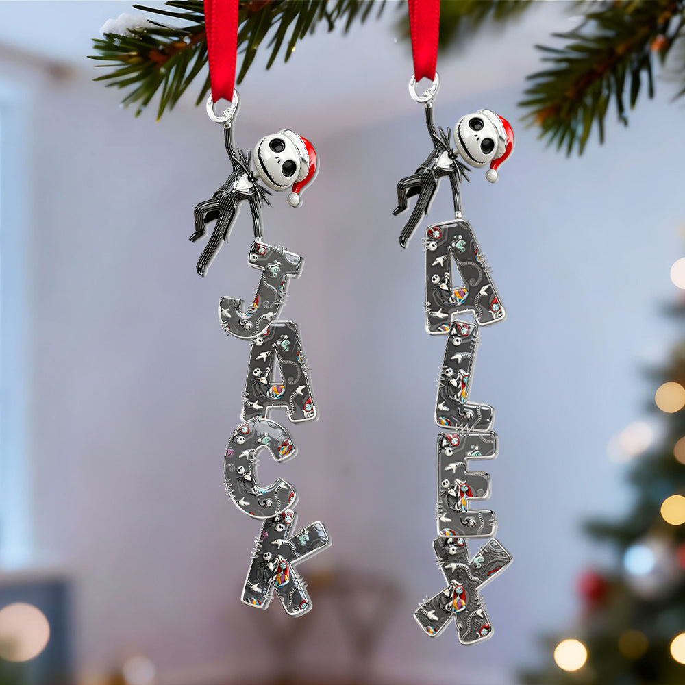 Embrace The Spookiness: Playful Spooky Name Art Ornament - Personalized Christmas Gift - Image 2