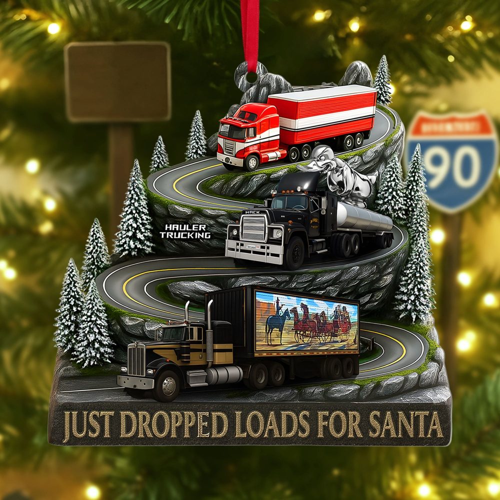 Merry Truckin' Christmas – Classic Trucks Ornament, Personalized Gifts For Truckers - Image 4