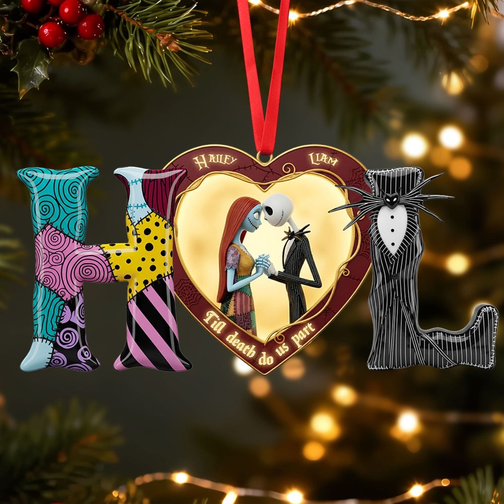 Till Death Do Us Part - Spooky Couple Ornament - Personalized Gift For Couples - Image 3