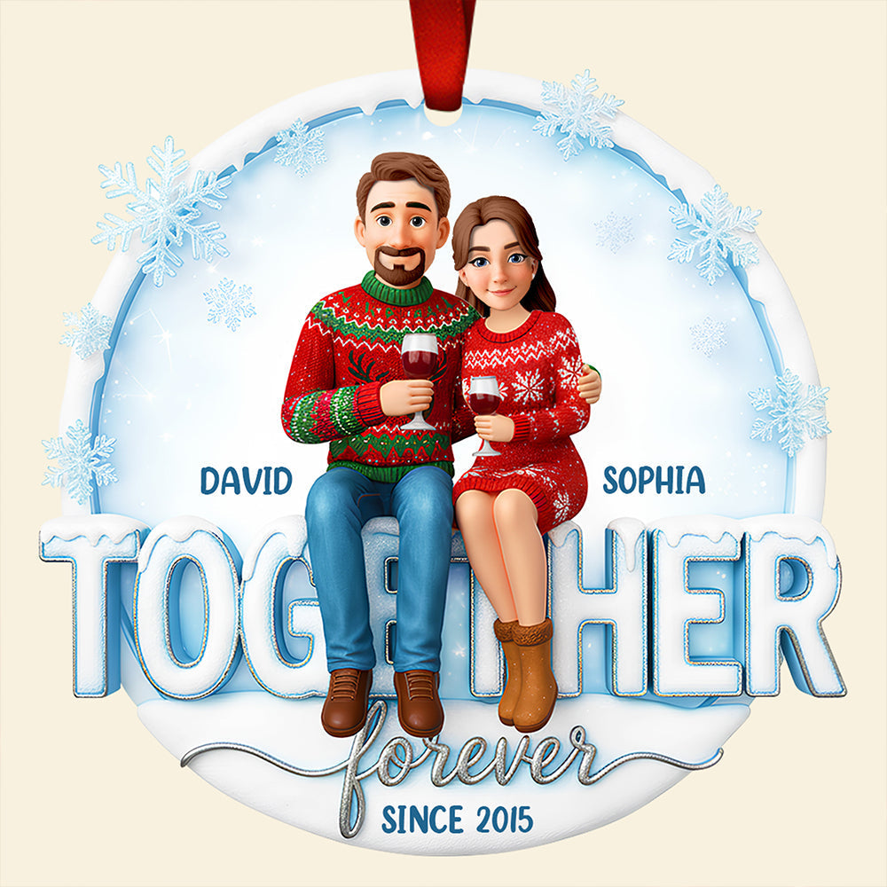 Together Forever Christmas Ornament - Personalized Gifts For Couples - Image 4