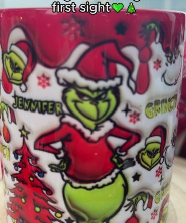 Grinch Red Christmas - Personalized Stole Christmas Accent Mug