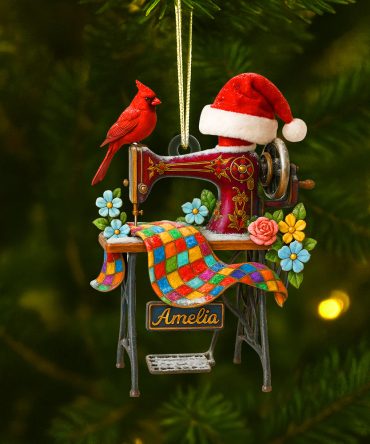 Sewing Machine Christmas Ornament - A Perfect Personalized Gift For Seamstresses