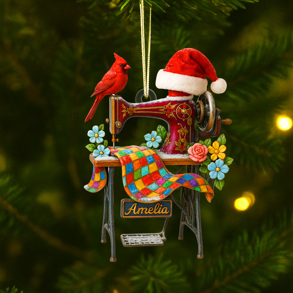 Sewing Machine Christmas Ornament - A Perfect Personalized Gift For Seamstresses