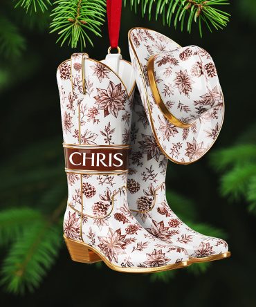 Celebrate The Cowboy Spirit - Personalized Cowgirl And Cowboy Ornament - Custom Acrylic Ornament For The Perfect Gift
