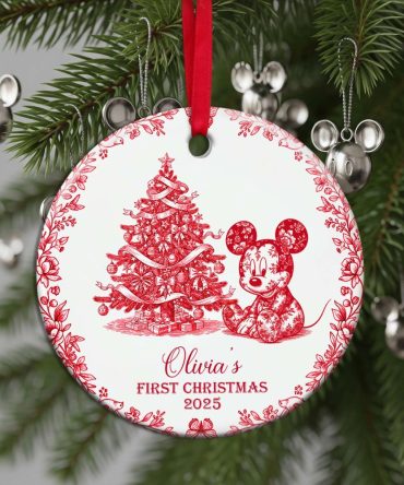 Olivia'S First Christmas - Personalized Baby Ornament