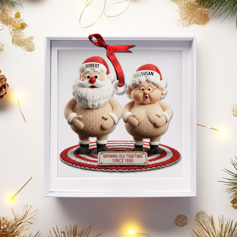 Growing Old Together With Laughter! - Naughty Old Couple Ornament - Personalized Gift For Couples, Friends, And Family - Image 2