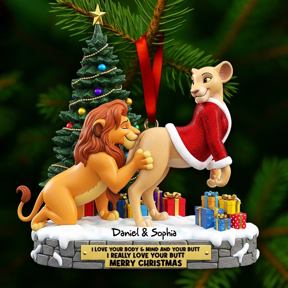 I Love Your Body & Mind - Naughty Wildland Couple Ornament - Personalized Gift For Couples - Image 4