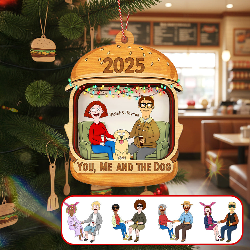 You, Me And The Dogs - Personalized Christmas Ornament For Dog Lovers - Image 2