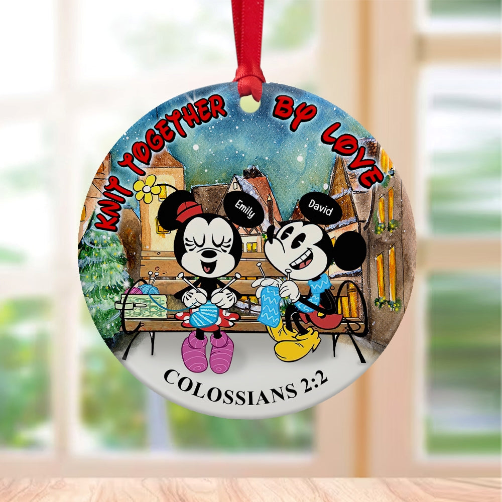 Personalized Gifts For Knitting Couple Ornament 04Xqqn260724 - Image 3