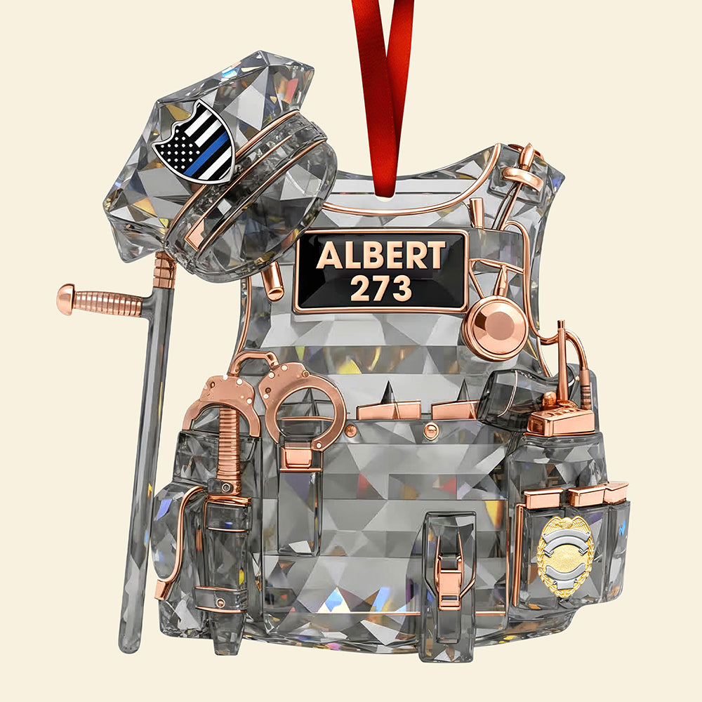 Police Vest Christmas Ornament - Personalized Gifts For Police Officer 04Qhqn101025 - Image 5