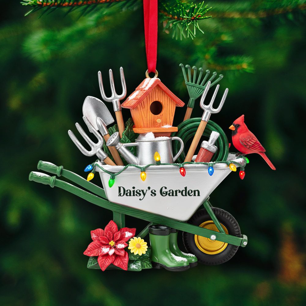 The Gardener'S Tool Caddy Ornament - Personalized Christmas Gifts For Gardeners 06Hulu230925