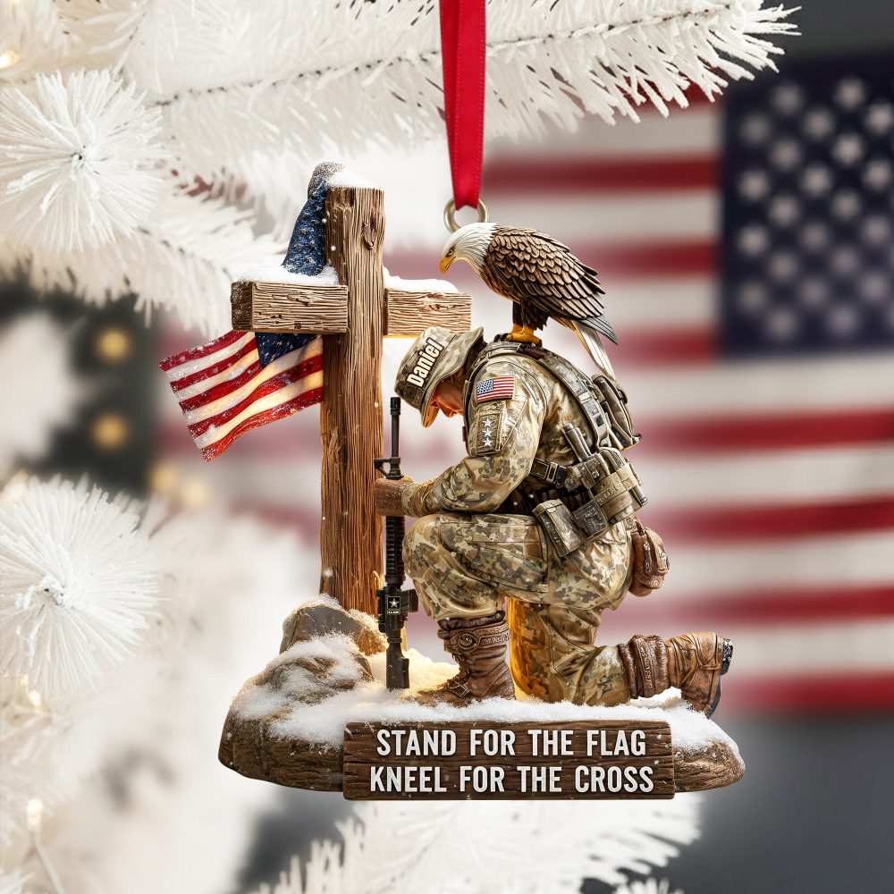 Faithful Warrior Christmas Ornament - Personalized Gift For Veteran 04Tglu151025 - Image 2