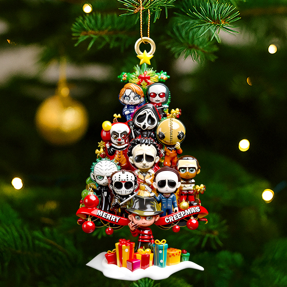 Horror Christmas Tree Ornament, Personalized Gifts For Horror Fans 02Qhdt071025 - Image 3