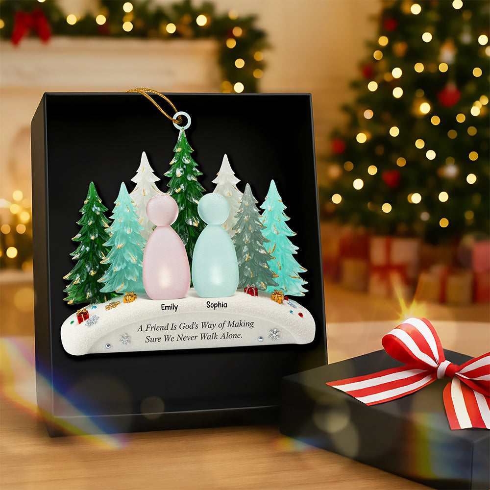 Walking Together Christmas Ornament - Personalized Gifts For Friends 02Naqn111025 - Image 2