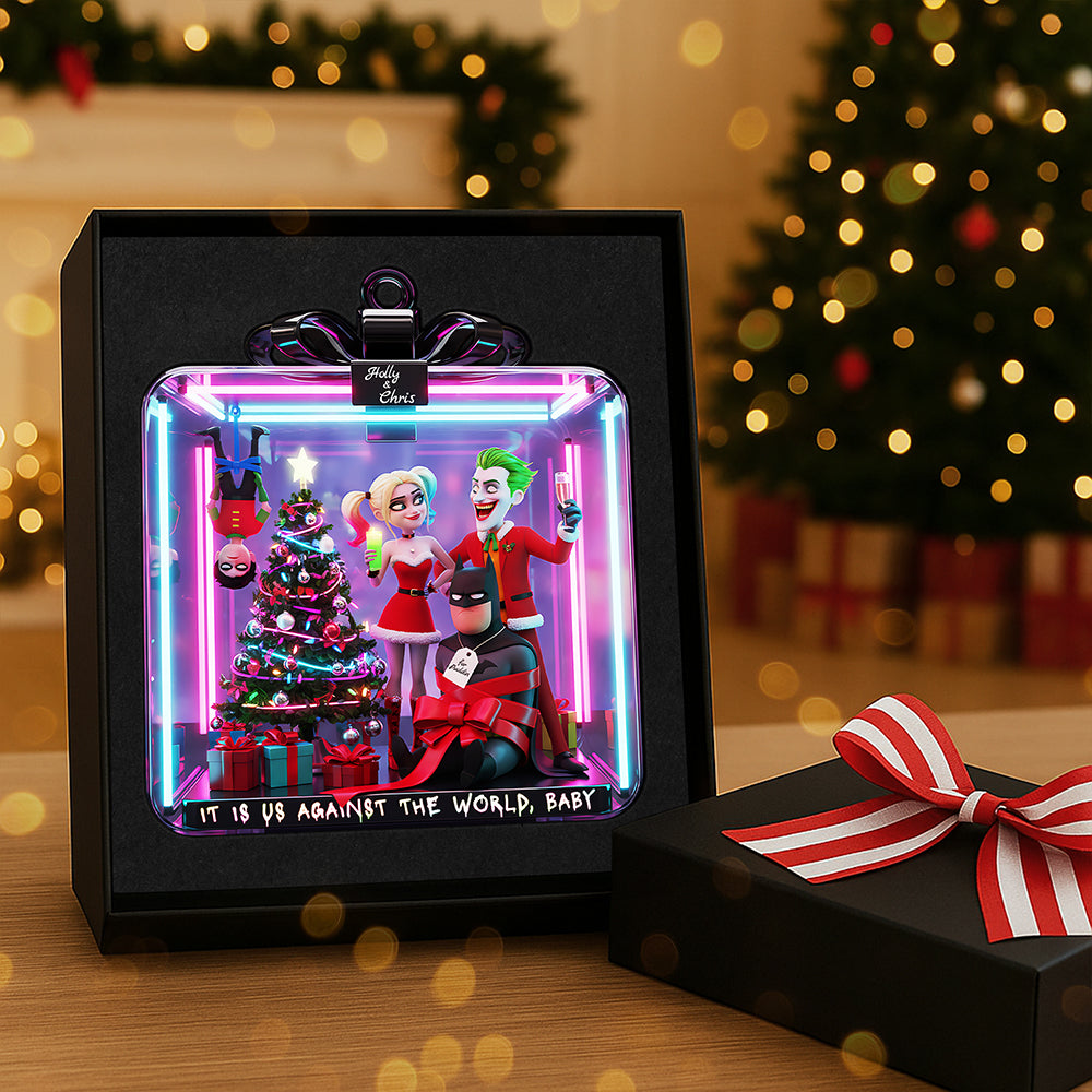 Mischievous Couple Personalized Gifts For Couple Christmas Ornament 01Pata091025 - Image 3