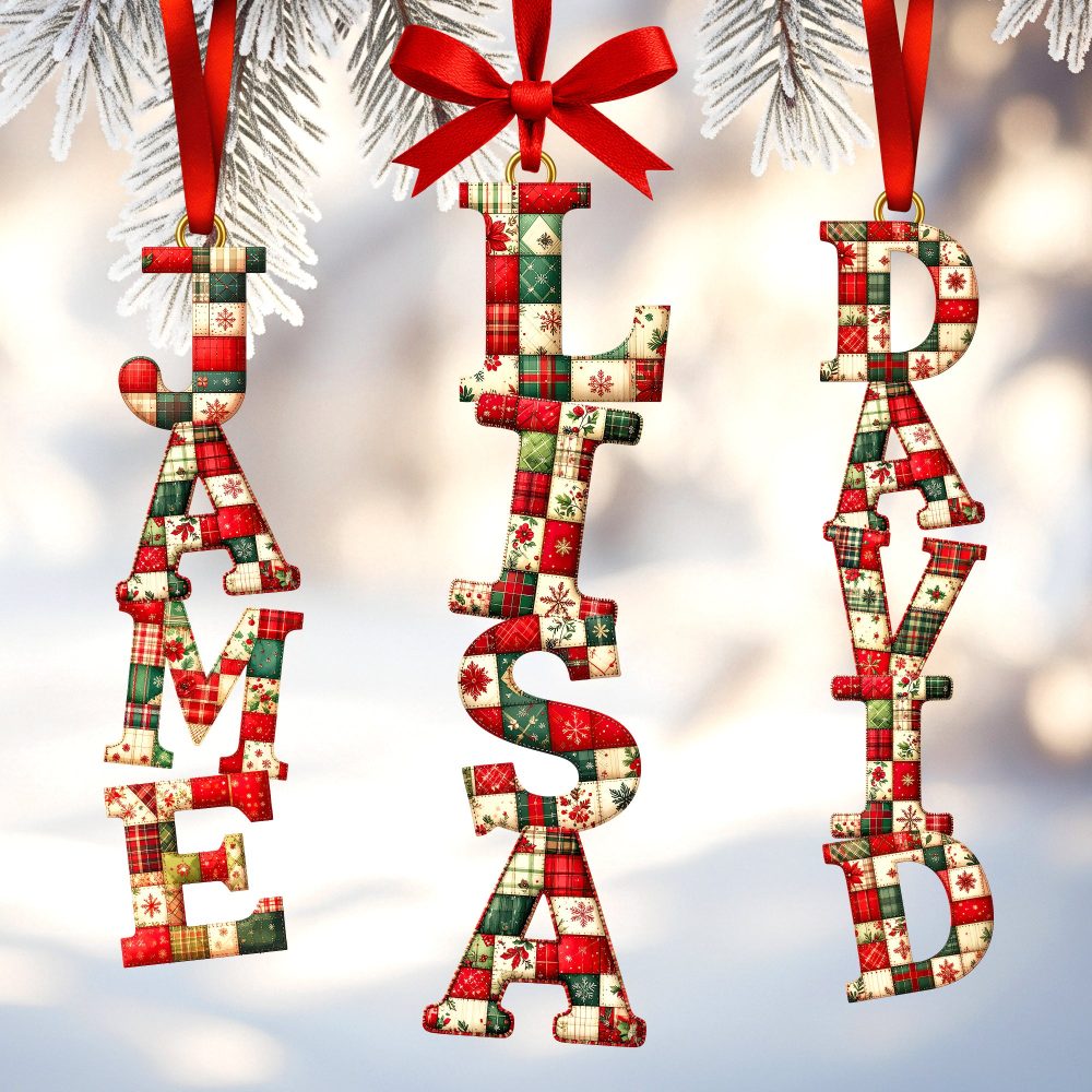 Sewing Alphabet Ornament - Personalized Gift For Christmas Ornament 03Huqn251025 - Image 2