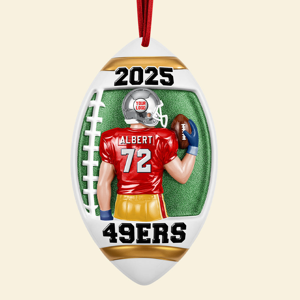 American Football Player Ornament - Personalized Gifts For Players 02Huqn300825 - Image 3