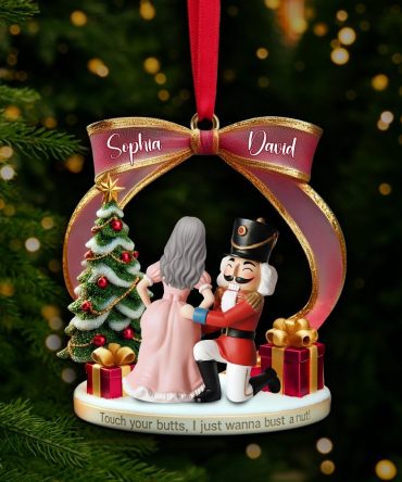 Cheeky Touch Couple Ornament - Personalized Christmas Gift For Couples 02Tglu190925