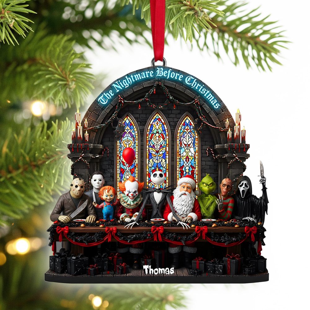 The Nightmare Feast Christmas Ornament Personalized Gifts For Horror Fans 03Palu061025 - Image 3