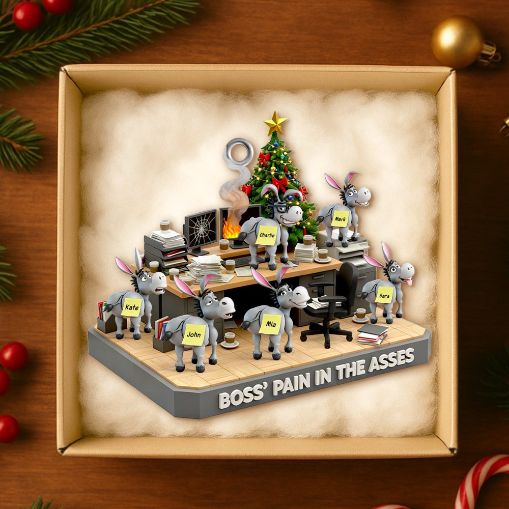 Boss’S Donkey Squad Christmas Ornament Personalized Gifts For Coworkers 02Qhdt221025 - Image 3