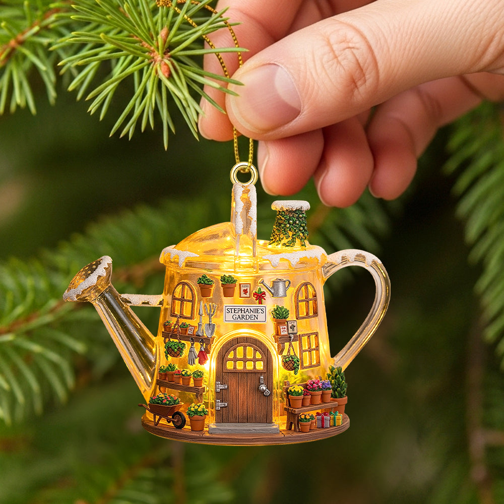 Cozy Garden House Acrylic Ornament, Personalized Gifts For Gardeners 07Qhtn040925