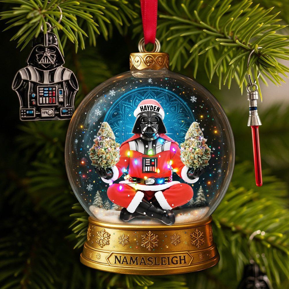 Cosmic Festive Santa Ornament - Personalized Christmas Gift For Stoners 02Tolu290825 - Image 2
